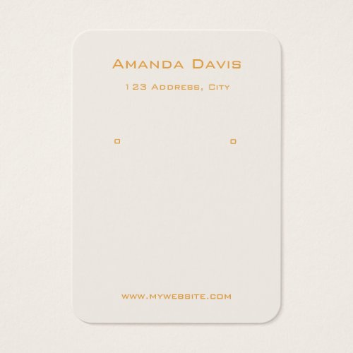 Ivory gold earring jewelry photo QR display card