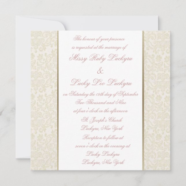 Ivory & Gold Invitation (Front)
