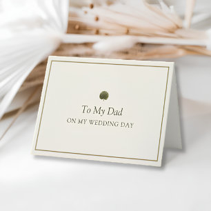Ivory Gold Palm Dad Wedding Day Card