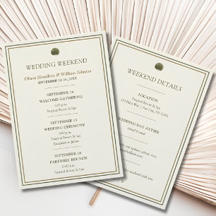 Ivory & Gold Palm Wedding Weekend Itinerary