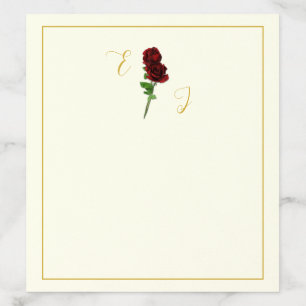 Ivory Gold Rose Wedding Envelope Liner