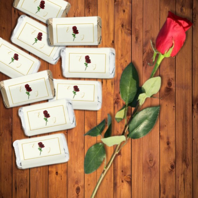 Ivory Gold Rose Wedding Hershey's Miniatures (Creator Uploaded)