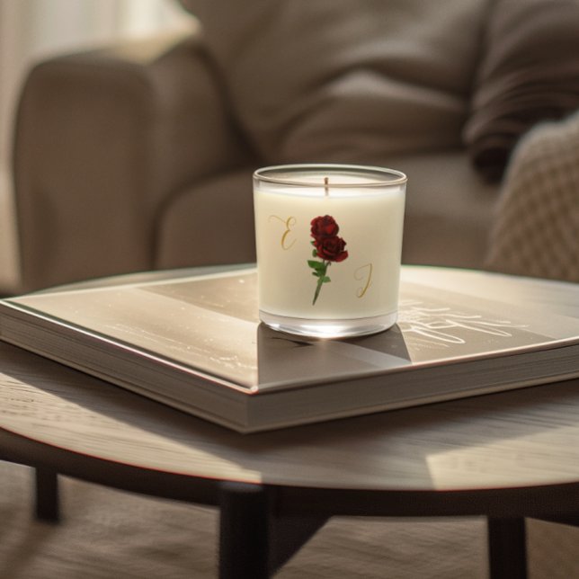 Ivory Gold Rose Wedding Scented Candle (Creator Uploaded)