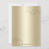 Ivory Gold Scroll Elegant bridal shower Invites (Back)