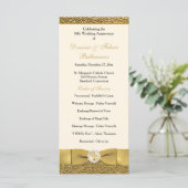 Ivory Gold Wedding Anniversary Vow Renewal Program (Standing Front)