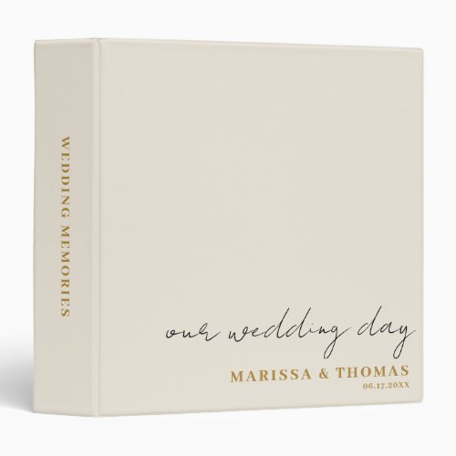 Ivory & Gold Wedding Photo Album Keepsake