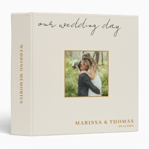 Ivory & Gold Wedding Photo Album Keepsake Photo