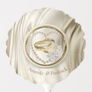 Ivory,Green,Blue,gold,Silk&Pearls Wedding Ballons Balloon
