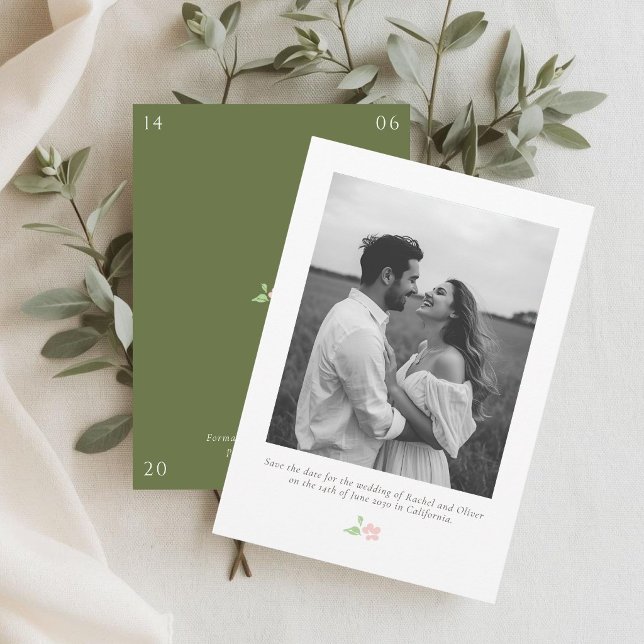 Ivory & Green | Chic Floral Wedding Save the Date (Creator Uploaded)