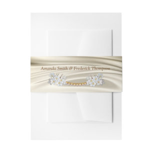 Ivory,Green,Gold,Blue Silk & Pearls Belly Band