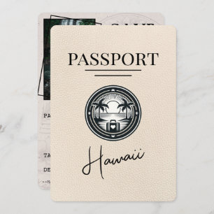 Ivory Hawaii Passport Save The Date