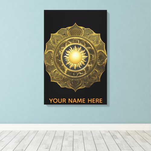 Ivory Helios Mandala Fine Art Canvas Art