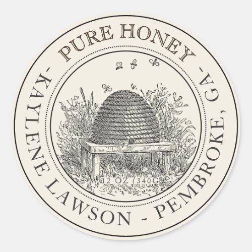 Ivory Honey Label with Skep
