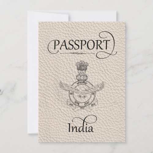 Ivory India Passport Save the Date Card