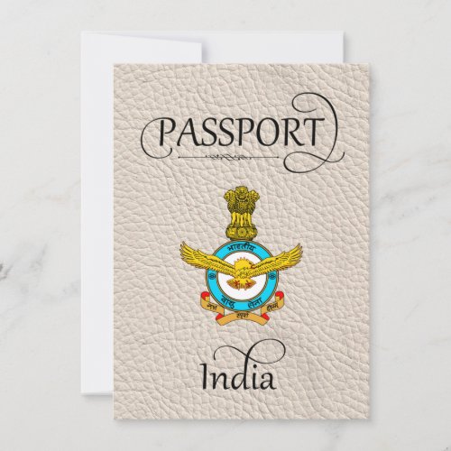 Ivory India Passport Save the Date Card