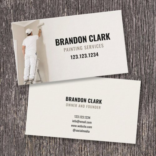 Ivory Interior Painter Ladder Design Painting Business Card