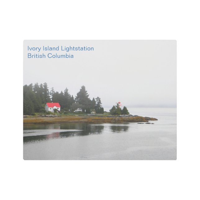 Ivory Island Lightstation, BC Metal Print (Front)