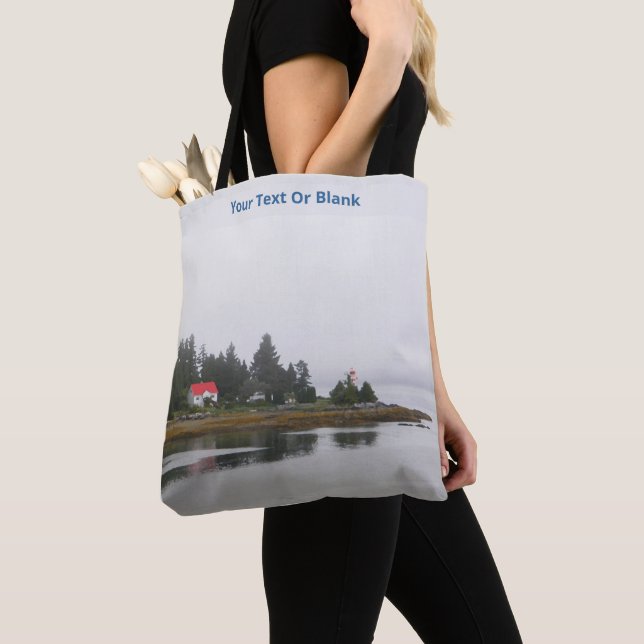 Ivory Island Lightstation Tote Bag (Close Up)