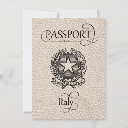 Ivory Italy Passport Save the Date