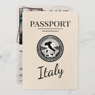 Ivory Italy Passport Save The Date