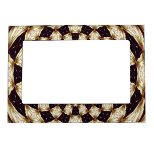 Ivory Kaleidoscope Flower Mandala Decor Magnetic Photo Frame