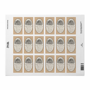 Ivory Kraft Honey Address or Shipping Size Label