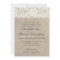 Ivory Lace and Burlap Wedding Invitation