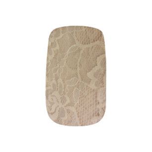 Ivory Lace Minx Nail Art