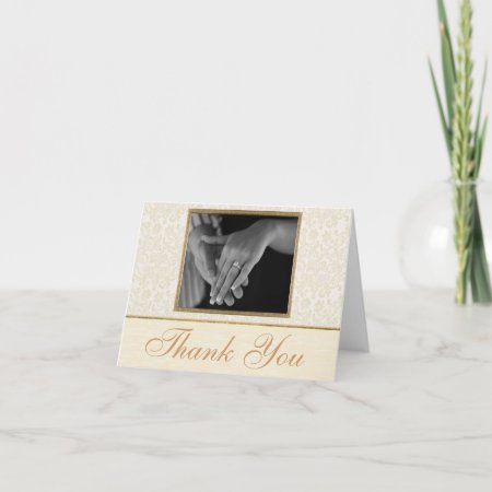 Ivory Lace Thank You Card
