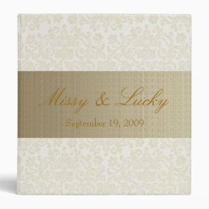 Ivory Lace Wedding Planner 3 Ring Binder