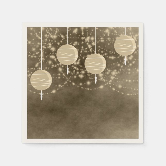 Ivory Lanterns Napkins (Front)