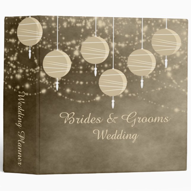 Ivory Lanterns Wedding Planner 3 Ring Binder (Front/Spine)