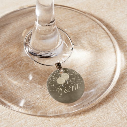 Ivory Lanterns Wine Glass Charm