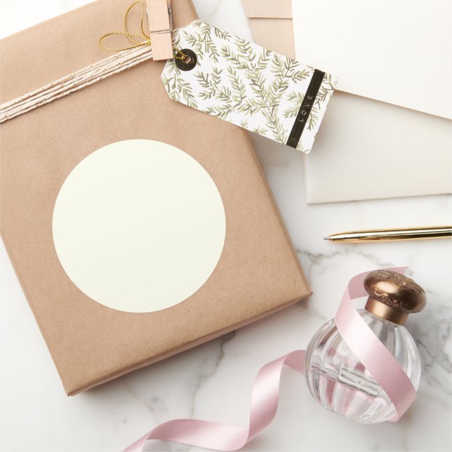 Ivory Large Classic Round Sticker (Gifting)