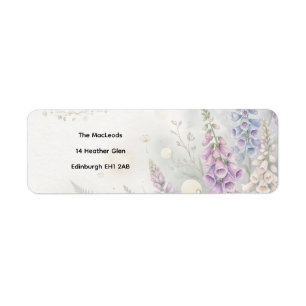 Ivory Lavender Hydrangea Return Address Labels