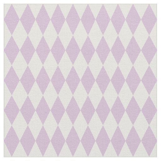 Ivory & Light Purple Harlequin Diamonds Fabric