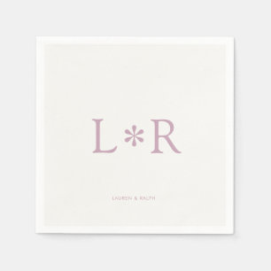 Ivory & Lilac   Stylish Modern  Napkins