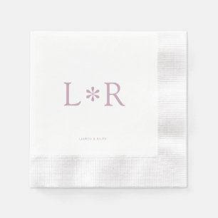 Ivory & Lilac   Stylish Modern  Napkins