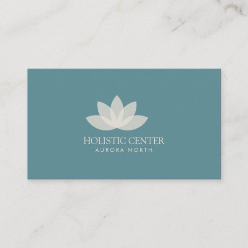 Ivory Lotus Flower Custom Name Yoga Business Card
