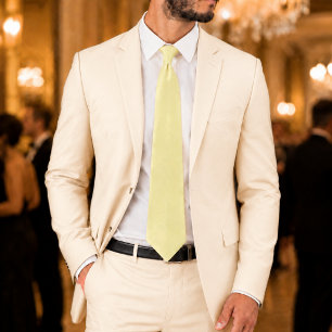 Ivory Luminary Luxury Ivory & Soft Yellow Design Neck Tie
