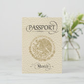Ivory Mexico Passport Save the Date (Standing Front)