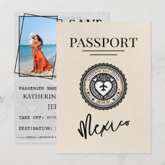 Ivory Mexico Passport Save The Date