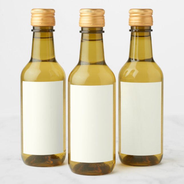 Ivory Mini Wine Label (Bottles)