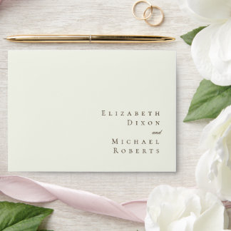 Ivory Minimalist Boho Script Wedding Invitation Envelope