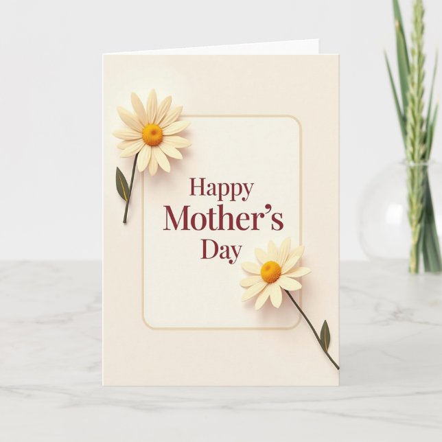 Ivory Mothers Day Floral Card (Front)