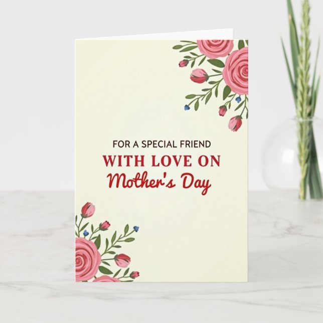 Ivory Mothers Day Friend Card (Front)