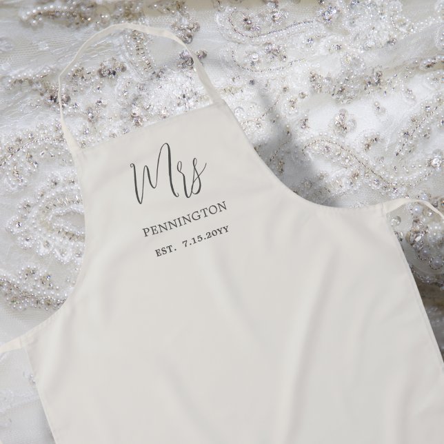 Ivory "Mrs" Wedding Dress Protector Apron (Creator Uploaded)