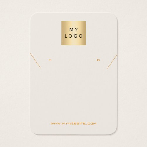 Ivory necklace jewelry photo logo display card