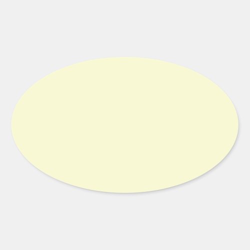 Ivory Off_White Solid Color Background Template Oval Sticker