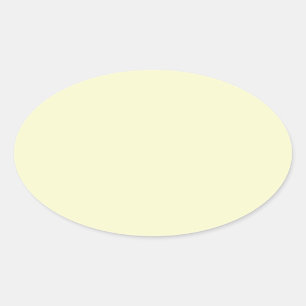 Ivory Off-White Solid Color Background Template Oval Sticker